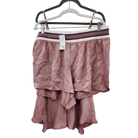 New NWT Sleep By Cacique High Rise Plus Sleep Pajama Shorts Lace Detail 18/20 - Picture 2 of 6